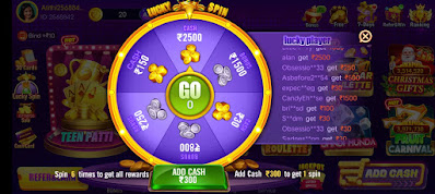 Lucky Spin Bonus Option In Rummy Paisa App